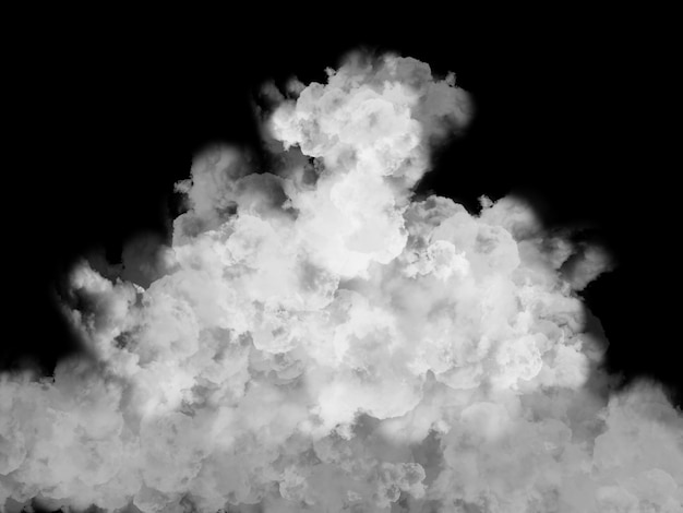 Render 3D de un efecto de nube de humo