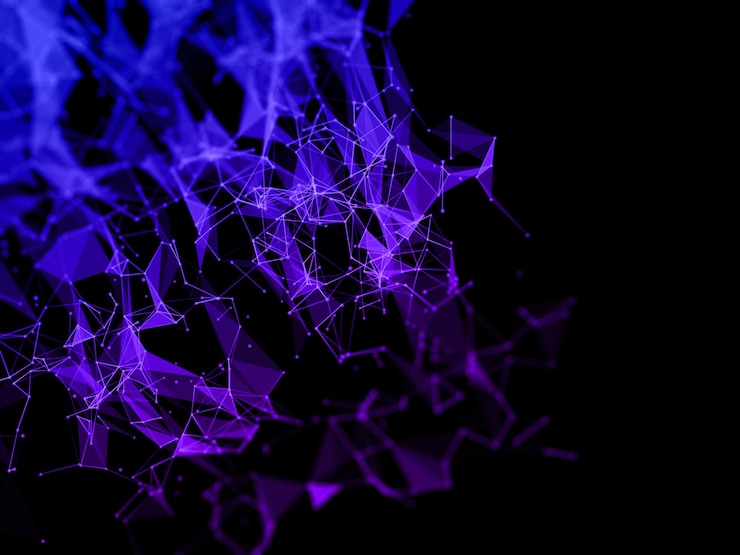 Foto gratuito render 3d de un fondo abstracto con diseño detallado de baja poli