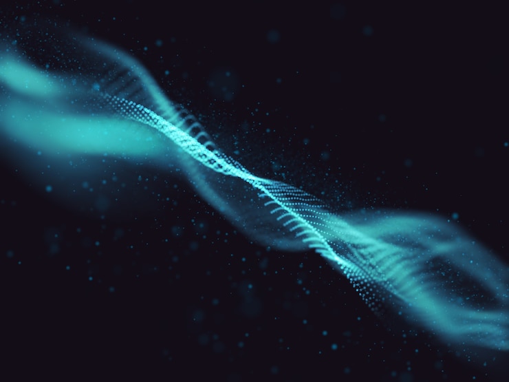 Foto gratuito render 3d de un fondo abstracto con diseño moderno de puntos cibernéticos