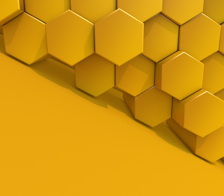Foto gratuito render 3d de un fondo moderno abstracto con extrusión de hexágonos