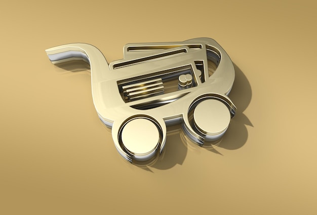 Foto gratuita render 3d ilustración del icono del carrito de la compra diseño pluma herramienta creada trazado de recorte incluido en jpeg fácil de componer.