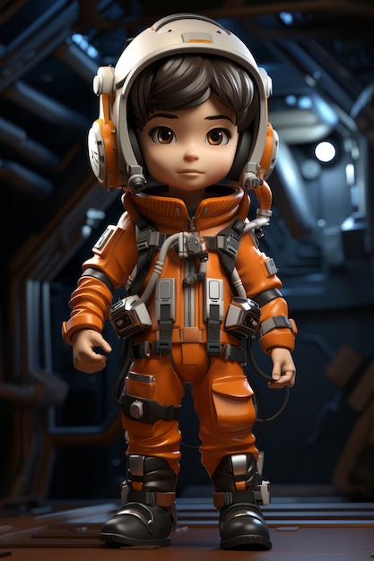 Rendering en 3D del astronauta