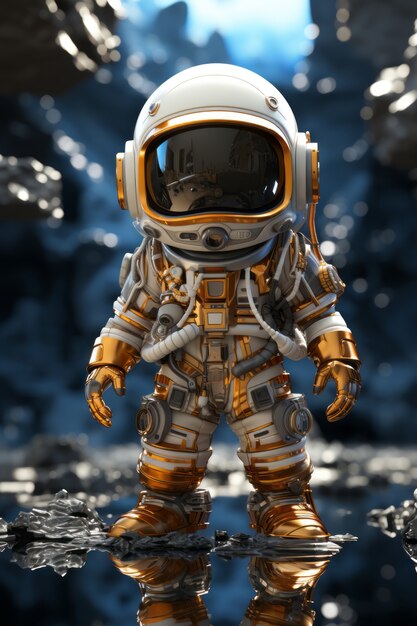 Rendering en 3D del astronauta