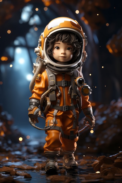 Rendering en 3D del astronauta