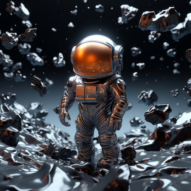 Foto gratuita rendering en 3d del astronauta