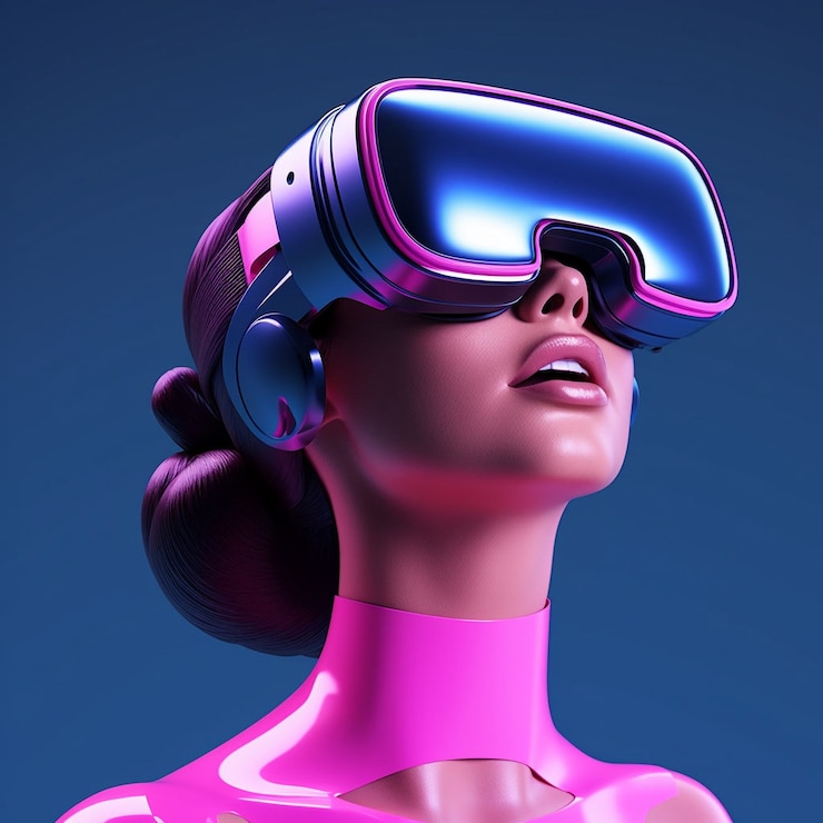 Photo Gratis rendering 3d kacamata vr untuk bioskop