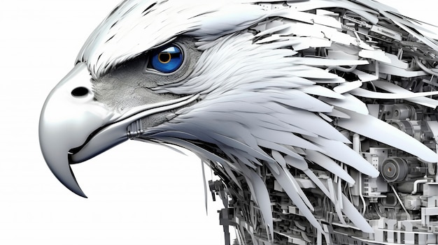 Renderización en 3D del águila robótica