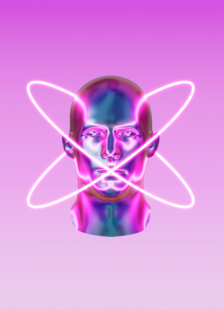 Foto gratuito renderización en 3d de las capas holográficas