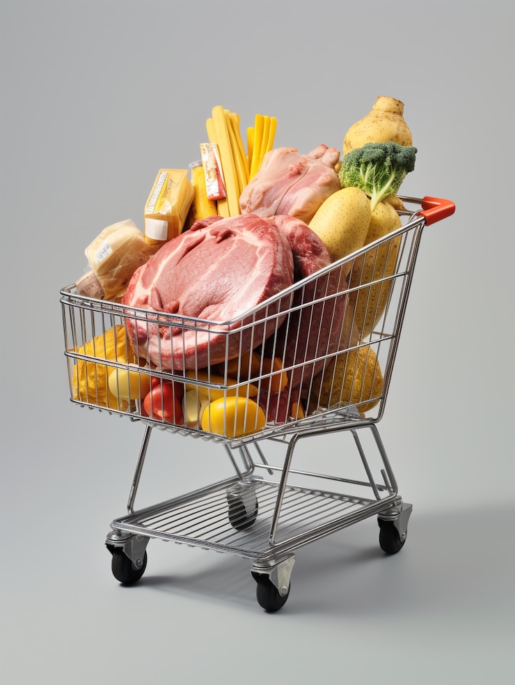 Foto gratuito renderización 3d del carrito de compras de dibujos animados