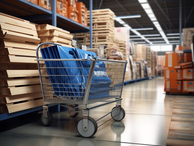 Foto gratuito renderización 3d del carrito de compras de dibujos animados