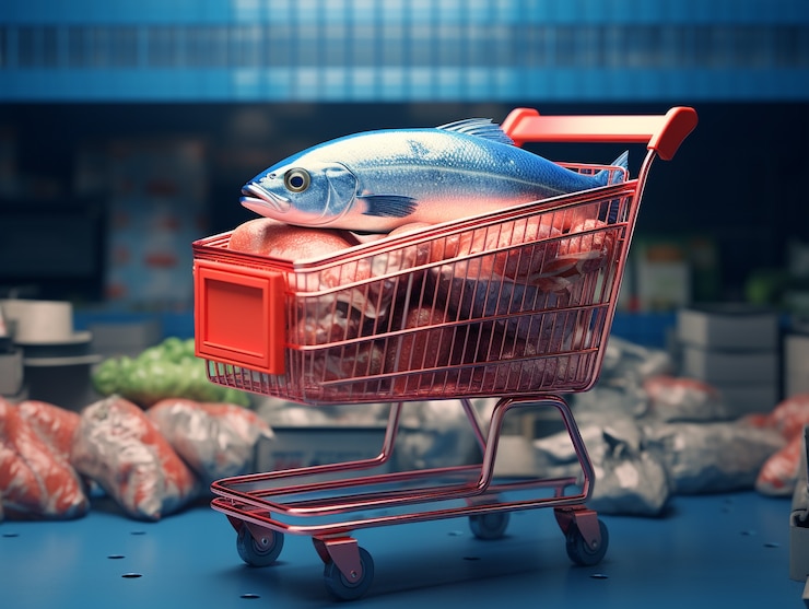 Foto gratuito renderización 3d del carrito de compras de dibujos animados