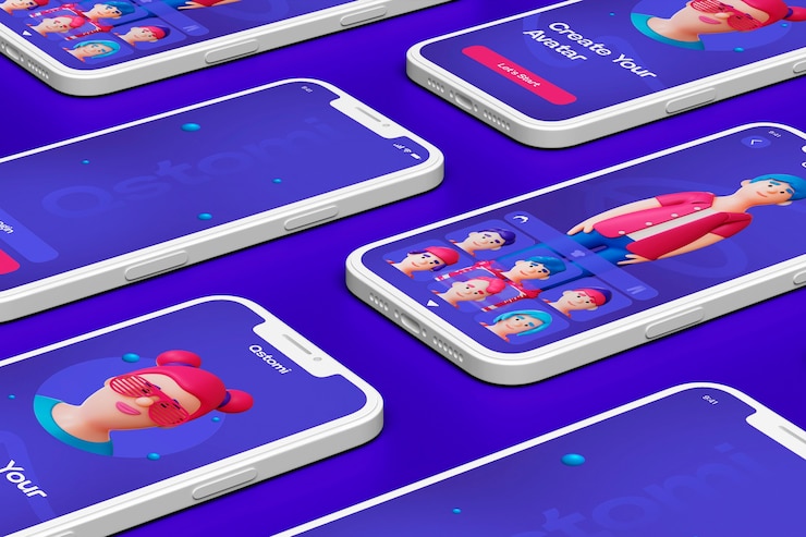 Foto gratuito renderización en 3d del concepto de personalización del avatar