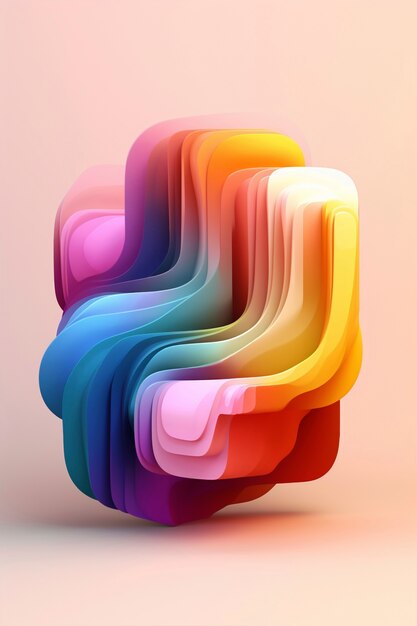 Renderización en 3D de un cubo abstracto