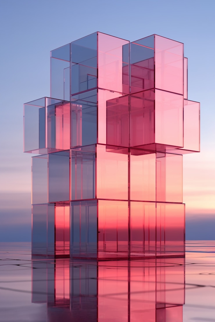 Foto gratuito renderización en 3d de un edificio abstracto