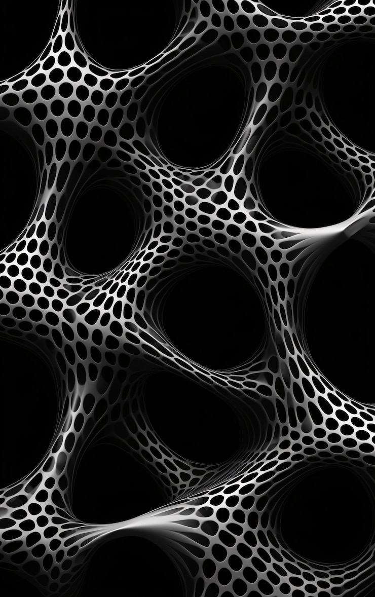 Foto gratuito renderización en 3d de un fondo abstracto en blanco y negro