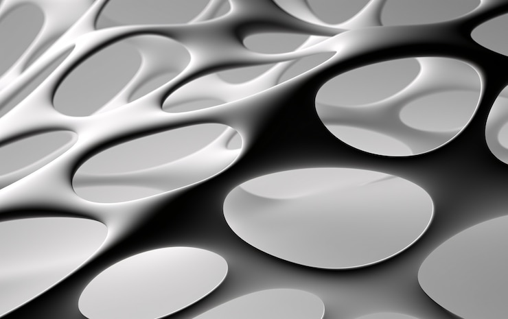 Foto gratuito renderización en 3d de un fondo abstracto en blanco y negro
