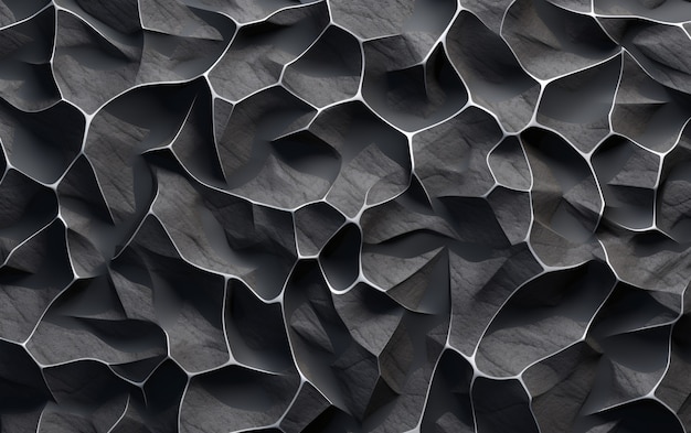 Renderización en 3D de un fondo abstracto en blanco y negro