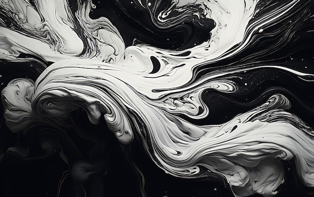 Renderización en 3D de un fondo abstracto en blanco y negro