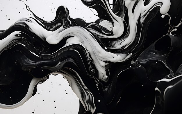 Renderización en 3D de un fondo abstracto en blanco y negro