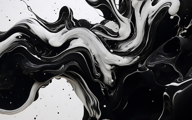 Renderización en 3D de un fondo abstracto en blanco y negro