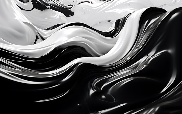 Renderización en 3D de un fondo abstracto en blanco y negro