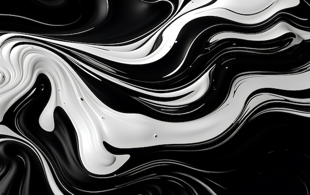 Renderización en 3D de un fondo abstracto en blanco y negro