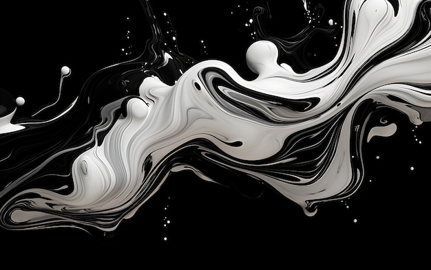 Renderización en 3D de un fondo abstracto en blanco y negro