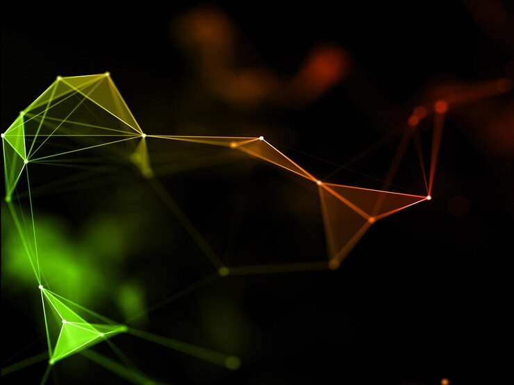 Foto gratuito renderización 3d de un fondo abstracto con un diseño de poliplexo bajo