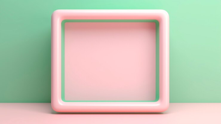 Foto gratuito renderización en 3d de la forma cuadrada rosada