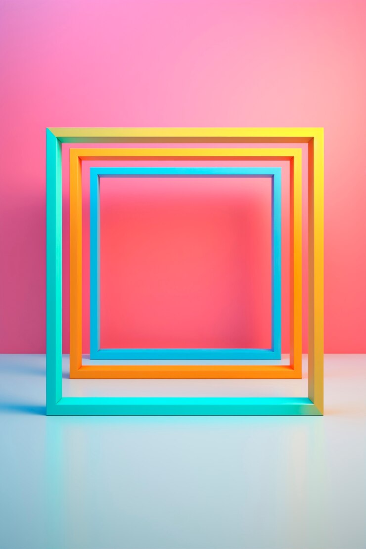 Foto gratuito renderización en 3d de formas cuadradas
