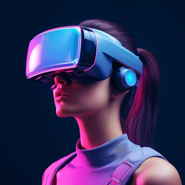 Renderización 3D de gafas VR para el cine