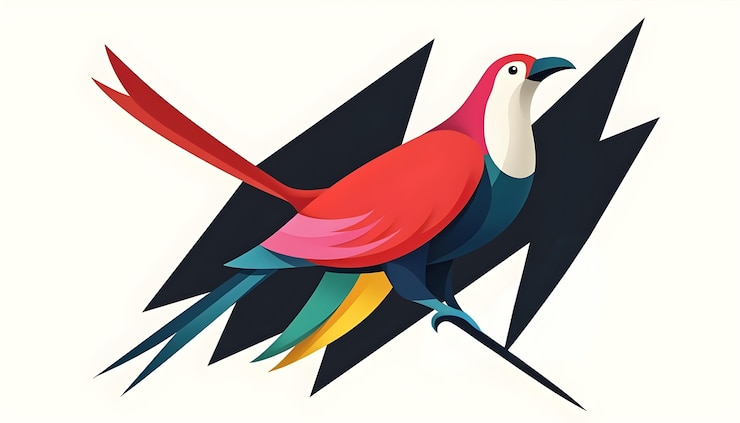 Foto gratuito renderización en 3d de la ilustración de un pájaro tropical