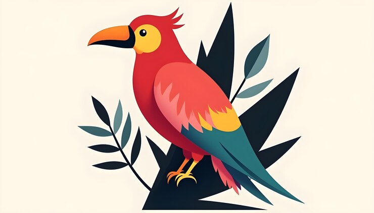 Foto gratuito renderización en 3d de la ilustración de un pájaro tropical