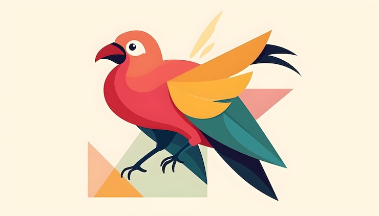 Foto gratuito renderización en 3d de la ilustración de un pájaro tropical