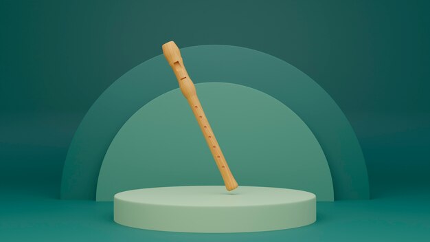 Renderización en 3D de un instrumento musical