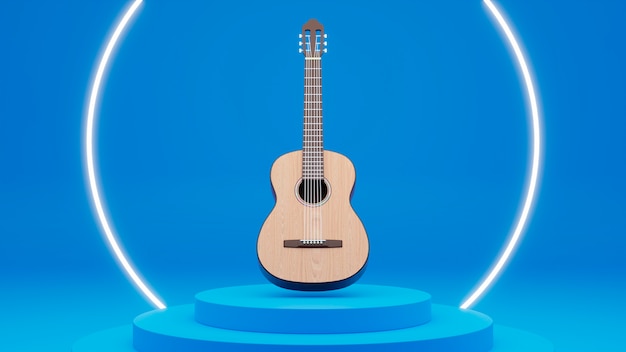 Foto gratuita renderización en 3d de un instrumento musical