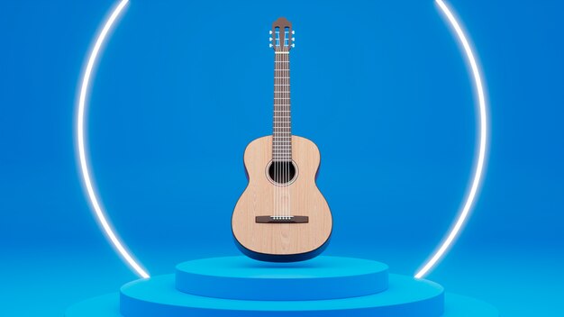 Renderización en 3D de un instrumento musical