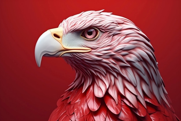 Foto gratuita renderización en 3d del retrato del águila