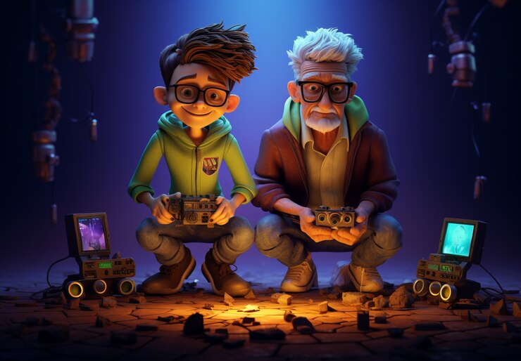 Foto gratuito renderización 3d de retratos de personas