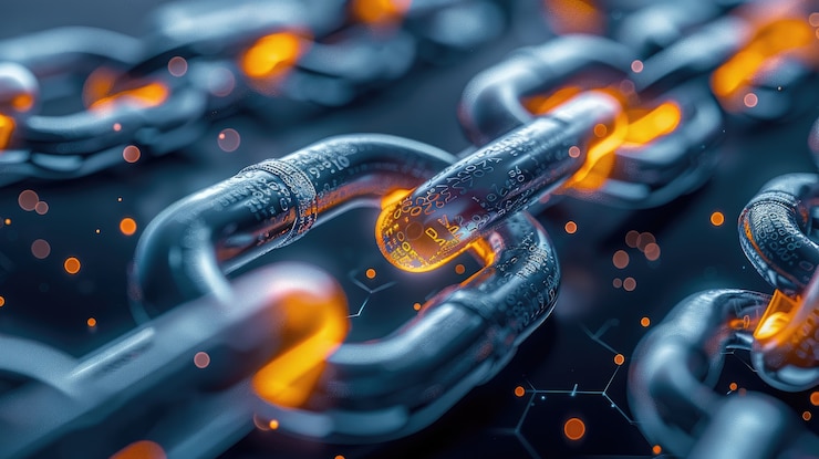 Foto gratuito renderización 3d de la tecnología blockchain