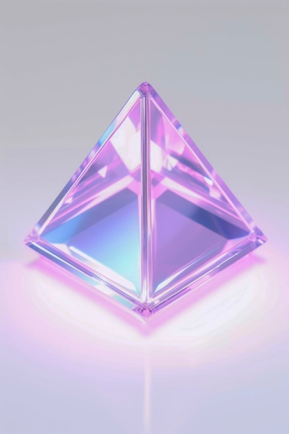 Renderización en 3D del triángulo de neón