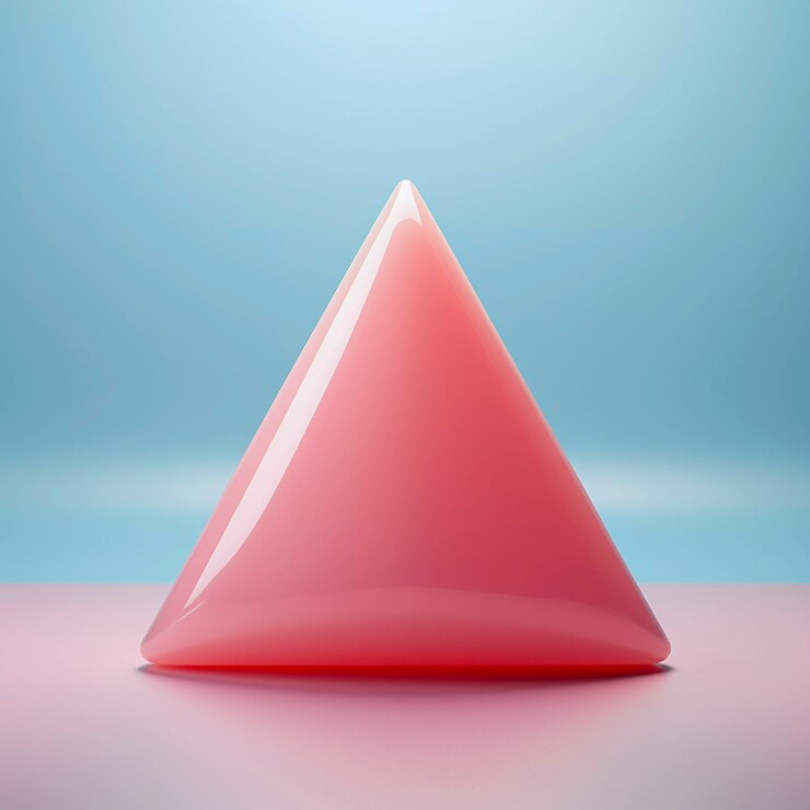 Foto gratuito renderización en 3d del triángulo de neón