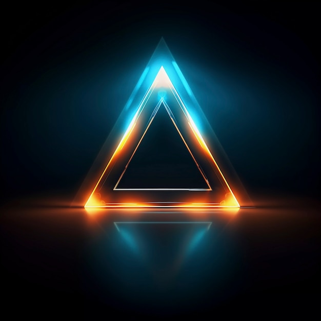 Foto gratuita renderización en 3d del triángulo