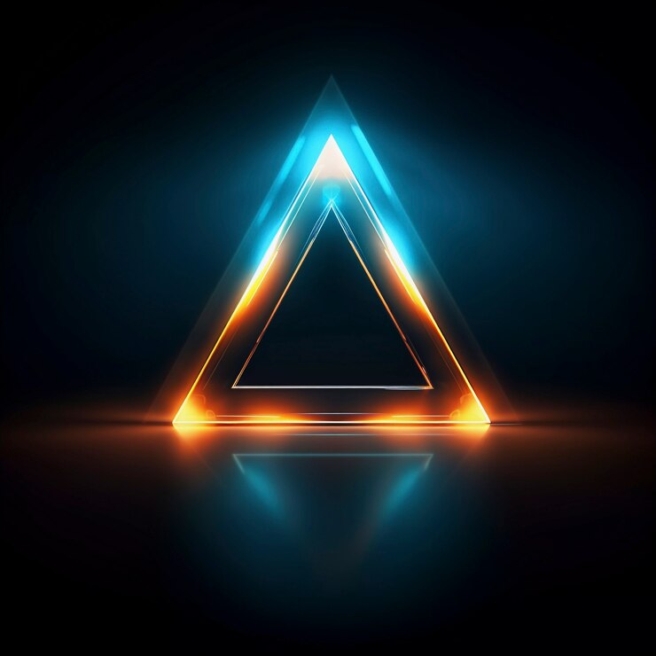 Foto gratuito renderización en 3d del triángulo