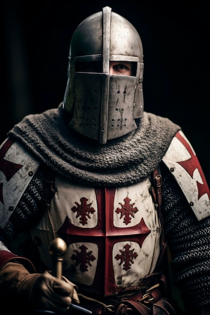 Foto gratuita renderización histórica medieval del caballero