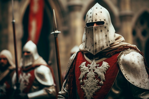 Foto gratuita renderización histórica medieval del caballero