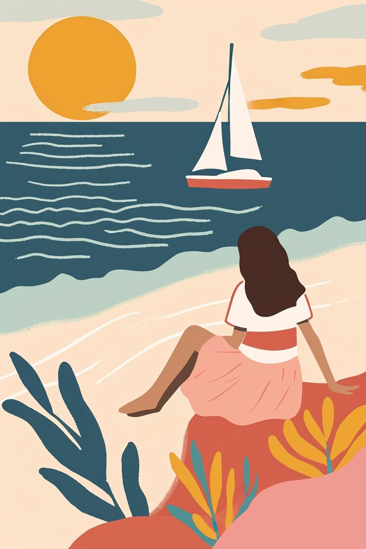Foto gratuito renderización de la ilustración de arte digital de verano.