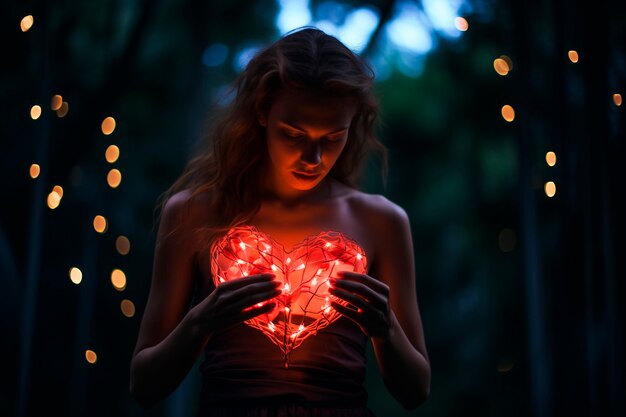 Renderización de una persona que sufre de un corazón roto