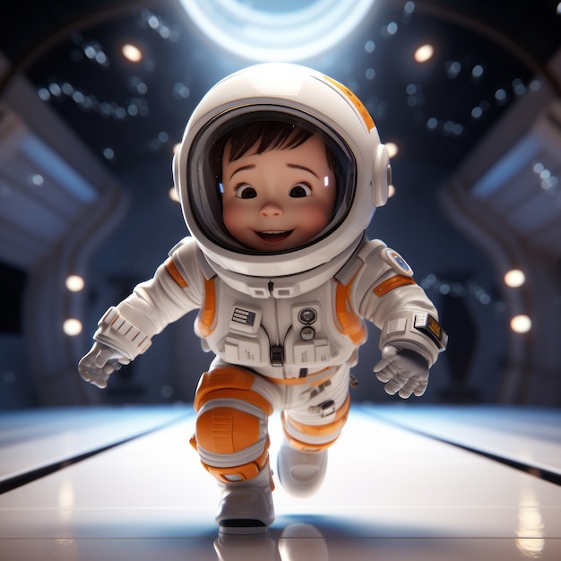 Renderizado en 3D del astronauta