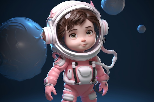 Foto gratuita renderizado en 3d del astronauta